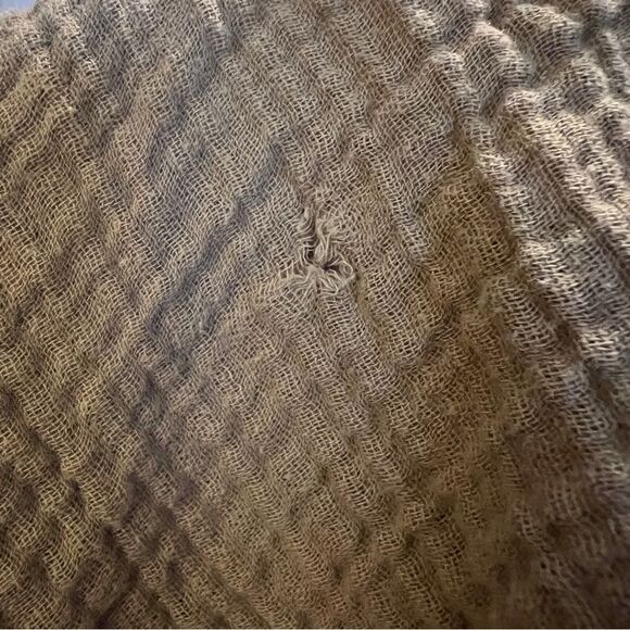 Free People Olive Green Babydoll Mini Dress XS Boho Muslin Gauze Appearance - Picture 8 of 11